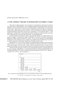 О том, почему читают и используют научные статьи