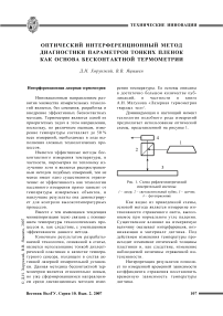 Оптический интерференционный метод диагностики параметров тонких пленок как основа бесконтактной термометрии