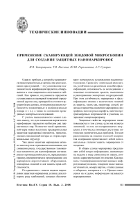 Применение сканирующей зондовой микроскопии для создания защитных наномаркировок