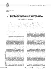 Перераспределение элементов внедрения и замещения при нитроцементации стали 20ХН3А