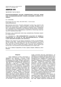 Ретроспективный анализ химического состава воды озер Большеземельской тундры (Большой Харбей и Головка)