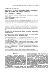 Особенности распространения нефтяного разлива в ледовой обстановке арктических акваторий