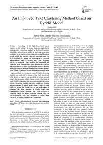 An Improved Text Clustering Method based on Hybrid Model