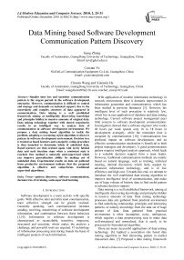 Data Mining based Software Development Communication Pattern Discovery