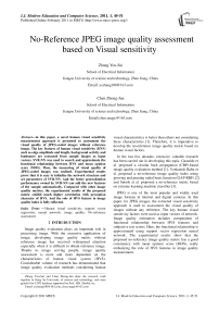 No-Reference JPEG image quality assessment based on Visual sensitivity