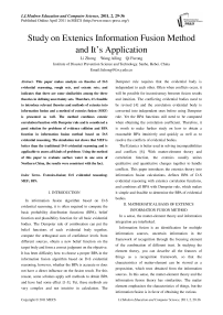 Study on Extenics Information Fusion Method and It’s Application