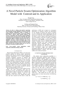 A Novel Particle Swarm Optimization Algorithm Model with Centroid and its Application