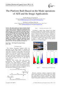 The Platform Built Based on the Mode operations of AES and the Image Applications