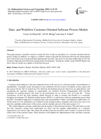 Data- and Workflow Customer-Oriented Software Process Models