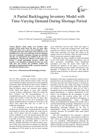 A Partial Backlogging Inventory Model with Time-Varying Demand During Shortage Period
