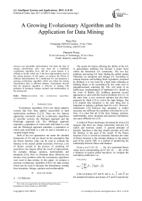 A Growing Evolutionary Algorithm and Its Application for Data Mining