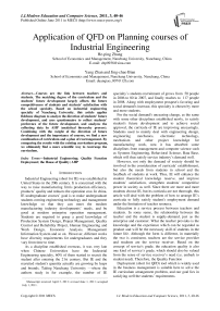 Application of QFD on Planning courses of Industrial Engineering