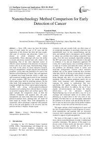 Nanotechnology Method Comparison for Early Detection of Cancer