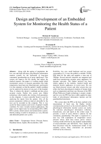 Design and Development of an Embedded System for Monitoring the Health Status of a Patient