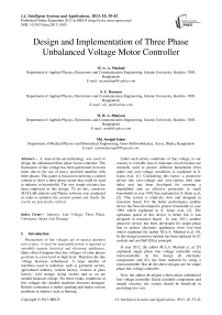 Design and Implementation of Three Phase Unbalanced Voltage Motor Controller