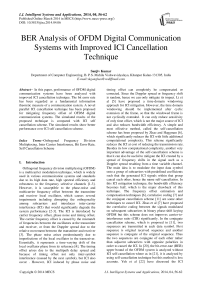 BER Analysis of OFDM Digital Communication Systems with Improved ICI Cancellation Technique