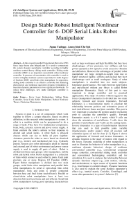 Design Stable Robust Intelligent Nonlinear Controller for 6- DOF Serial Links Robot Manipulator