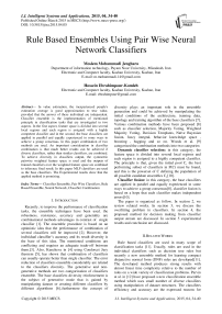 Rule Based Ensembles Using Pair Wise Neural Network Classifiers