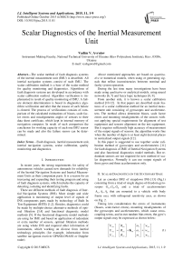 Scalar Diagnostics of the Inertial Measurement Unit