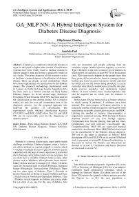 GA_MLP NN: A Hybrid Intelligent System for Diabetes Disease Diagnosis
