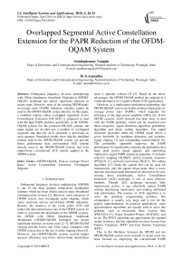 Overlapped Segmental Active Constellation Extension for the PAPR Reduction of the OFDM-OQAM System