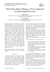 Web Video Object Mining: A Novel Approach for Knowledge Discovery