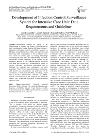 Development of Infection Control Surveillance System for Intensive Care Unit: Data Requirements and Guidelines