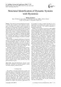 Structural Identification of Dynamic Systems with Hysteresis