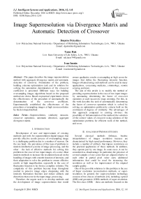 Image Superresolution via Divergence Matrix and Automatic Detection of Crossover