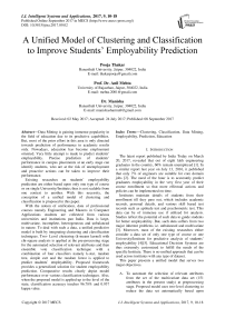 A Unified Model of Clustering and Classification to Improve Students’ Employability Prediction