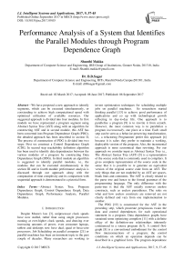 Performance Analysis of a System that Identifies the Parallel Modules through Program Dependence Graph