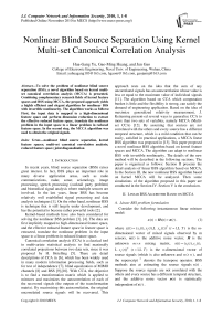 Nonlinear Blind Source Separation Using Kernel Multi-set Canonical Correlation Analysis