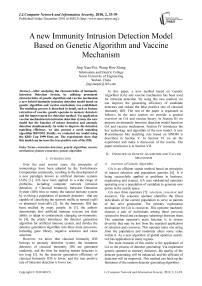 A new Immunity Intrusion Detection Model Based on Genetic Algorithm and Vaccine Mechanism