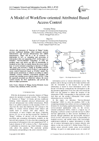 A Model of Workflow-oriented Attributed Based Access Control