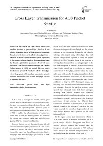 Cross Layer Transmission for AOS Packet Service