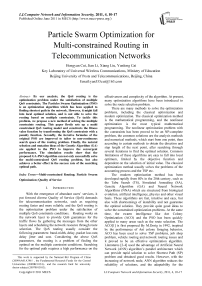 Particle Swarm Optimization for Multi-constrained Routing in Telecommunication Networks