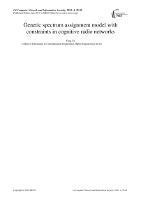 Genetic spectrum assignment model with constraints in cognitive radio networks