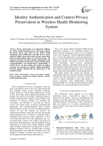 Identity Authentication and Context Privacy Preservation in Wireless Health Monitoring System
