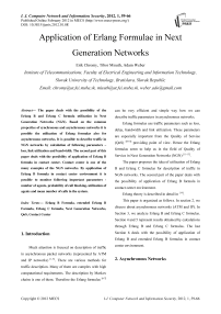 Application of Erlang Formulae in Next Generation Networks