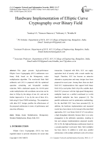 Hardware Implementation of Elliptic Curve Cryptography over Binary Field