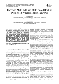 Improved Multi-Path and Multi-Speed Routing Protocol in Wireless Sensor Networks