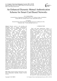 An Enhanced Dynamic Mutual Authentication Scheme for Smart Card Based Networks