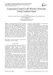 Congestion Control in 4G Wireless Networks Using Coalition Game