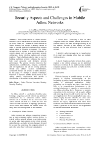 Security Aspects and Challenges in Mobile Adhoc Networks