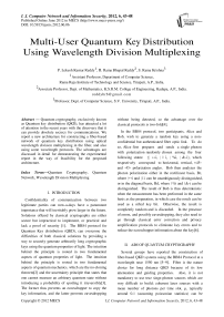 Multi-User Quantum Key Distribution Using Wavelength Division Multiplexing