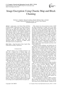 Image Encryption Using Chaotic Map and Block Chaining