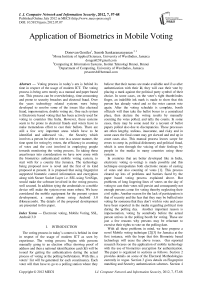 Application of Biometrics in Mobile Voting