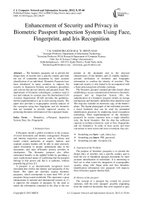 Enhancement of Security and Privacy in Biometric Passport Inspection System Using Face, Fingerprint, and Iris Recognition