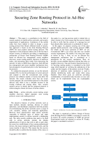 Securing Zone Routing Protocol in Ad-Hoc Networks