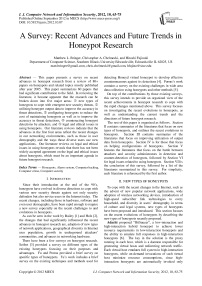 A Survey: Recent Advances and Future Trends in Honeypot Research